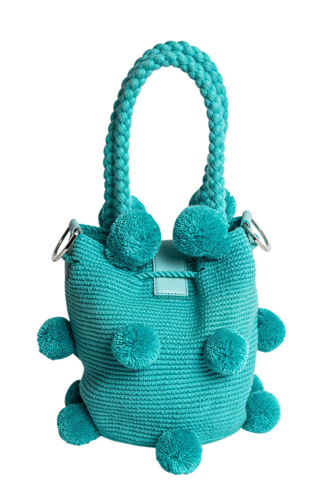 Claudio Montias-Small Woven Basket Bag-Small woaven basket bag turquoise-dgallerystore