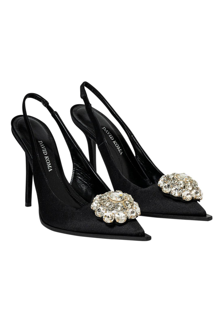 David Koma-Slingback Satin Pump-dgallerystore