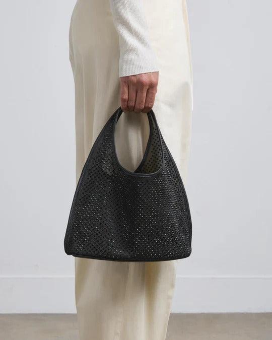 Dear Frances-Small Mesh Sacchetto, Black Crystal-dgallerystore