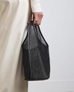 Dear Frances-Small Mesh Sacchetto, Black Crystal-dgallerystore