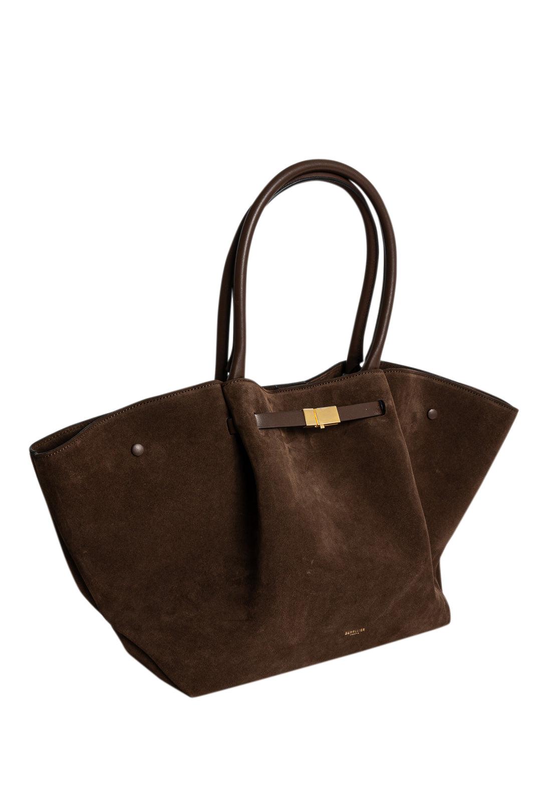 Demellier-The Suede New York Tote-D90 New York suede mocha-dgallerystore