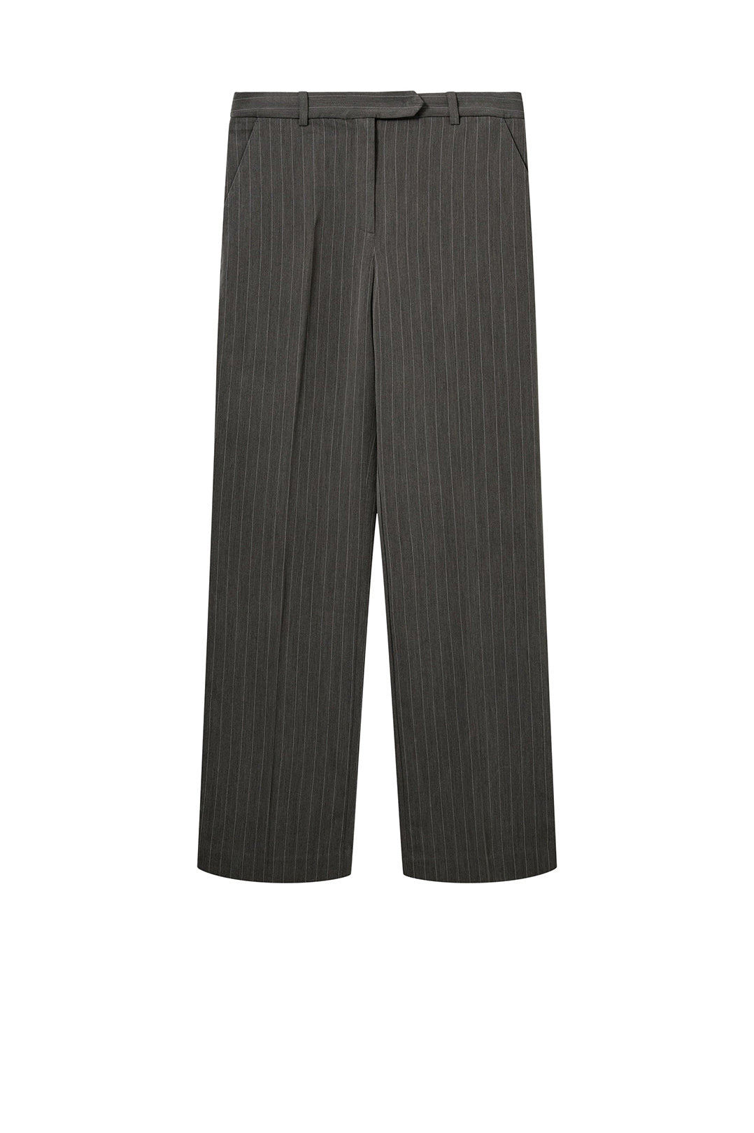Designers Remix-Steven Straight Pants Grey/White Pinstripes-dgallerystore