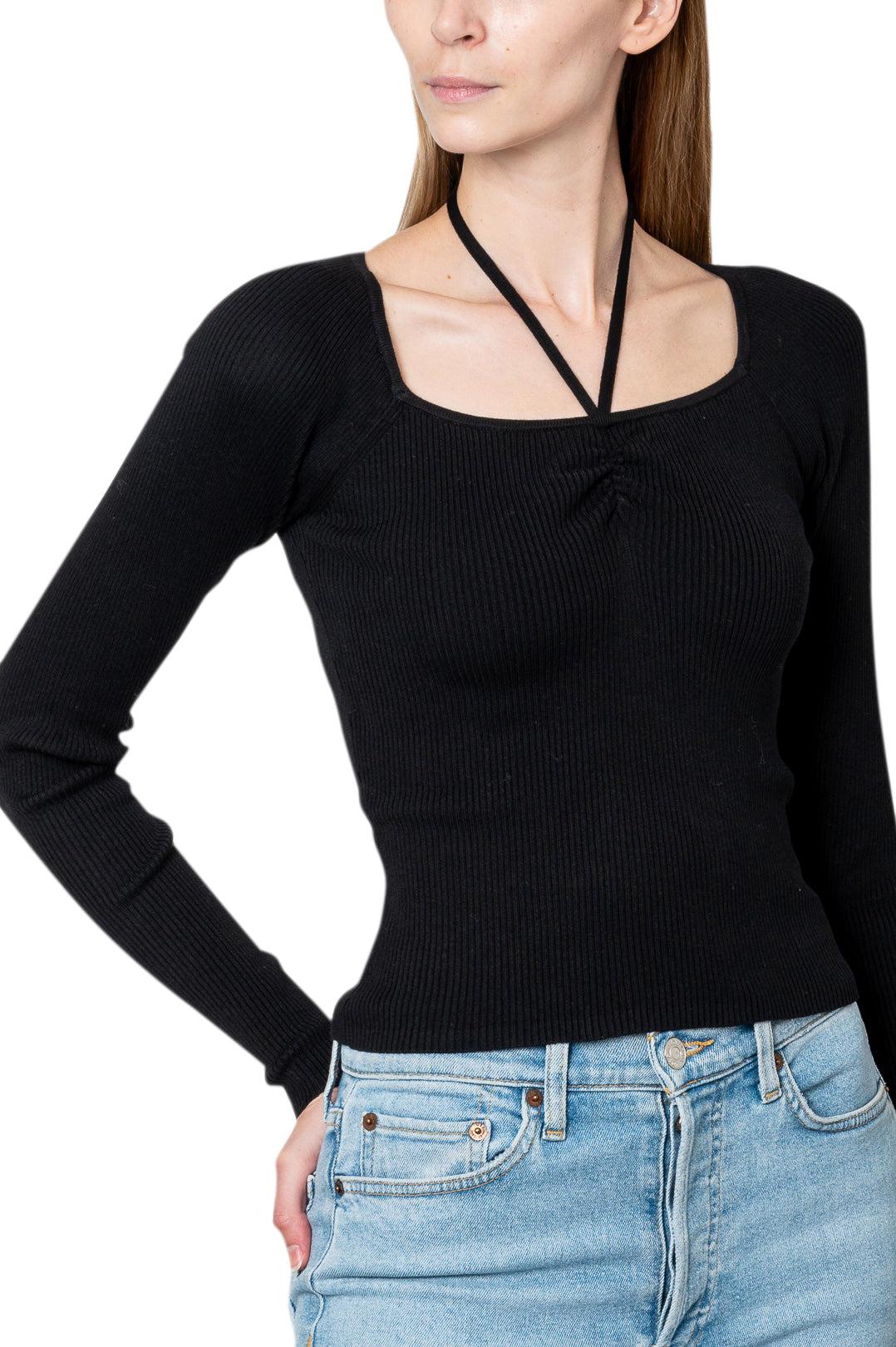 Designers Remix-Taliana ribbed cotton blend top-dgallerystore