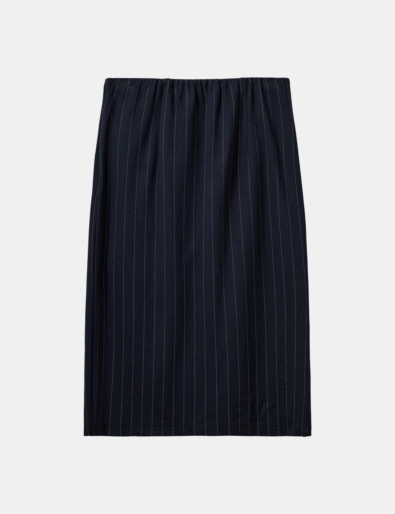 Designers Remix-Zoe Pencil Skirt Navy/White Pinstripes-dgallerystore