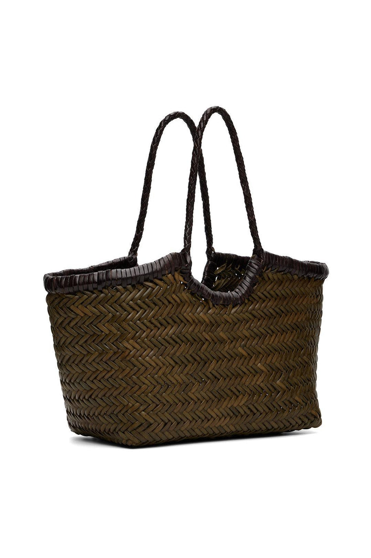 Dragon Diffusion-Khaki & Brown Nantucket Small Bag-dgallerystore