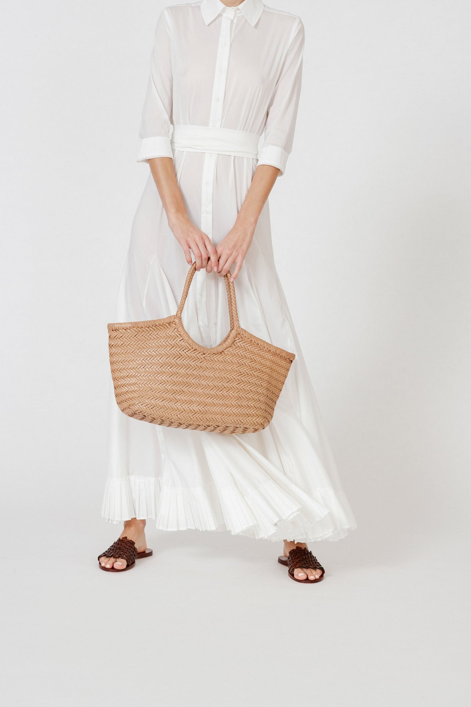 Dragon Diffusion-Nantucket big natural woven leather bag handmade-dgallerystore