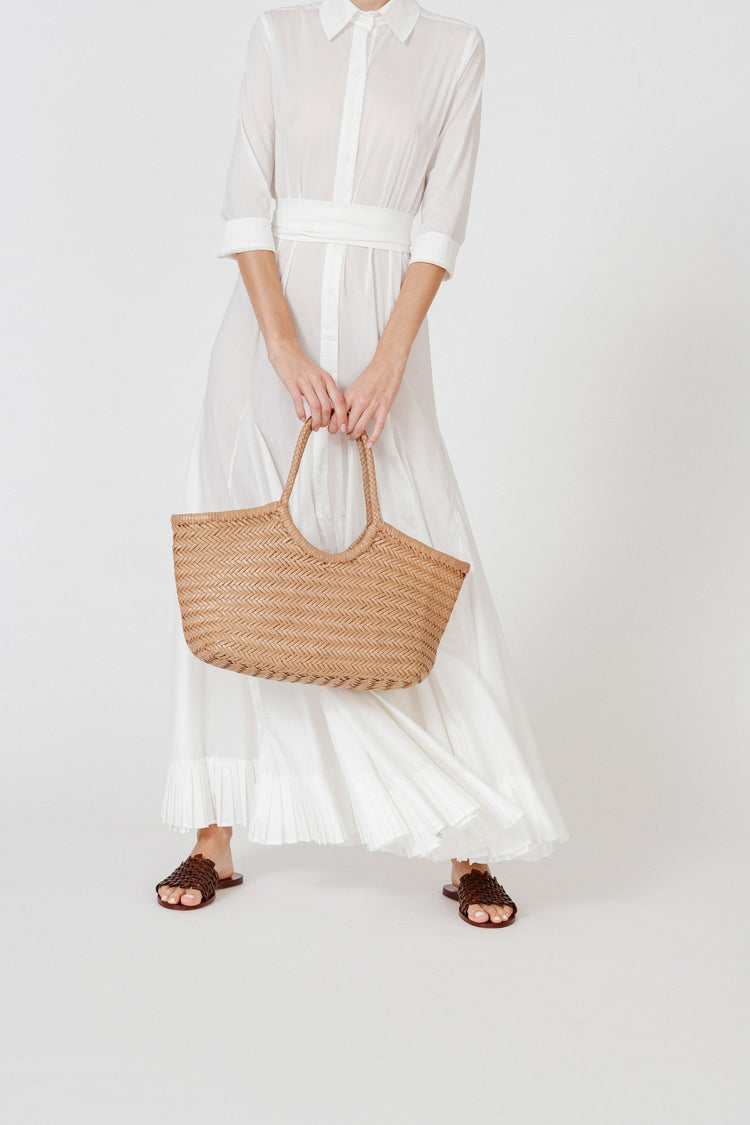 Dragon Diffusion-Nantucket big natural woven leather bag handmade-dgallerystore