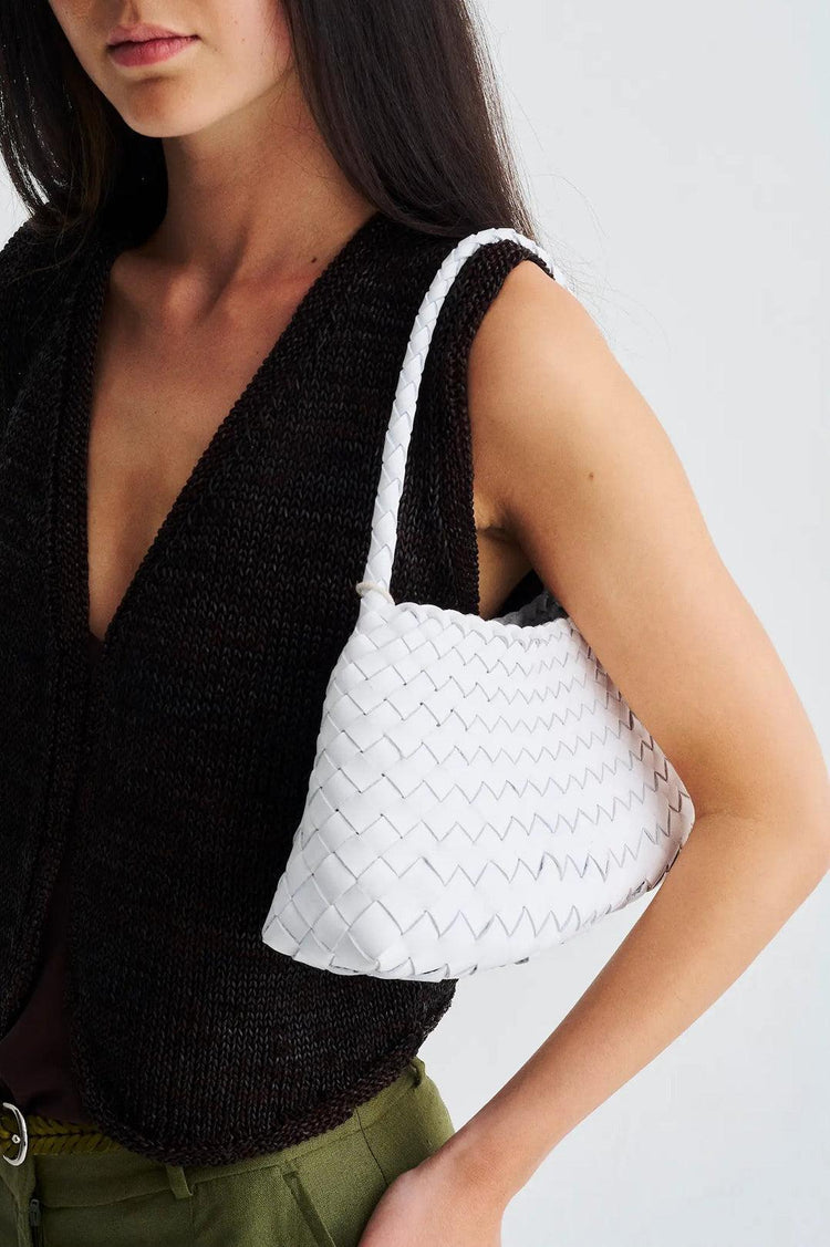 Dragon Diffusion-Rosanna white woven leather-dgallerystore