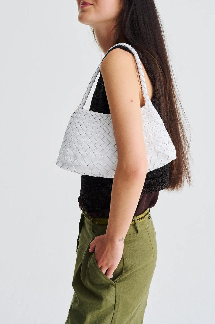 Dragon Diffusion-Rosanna white woven leather-dgallerystore