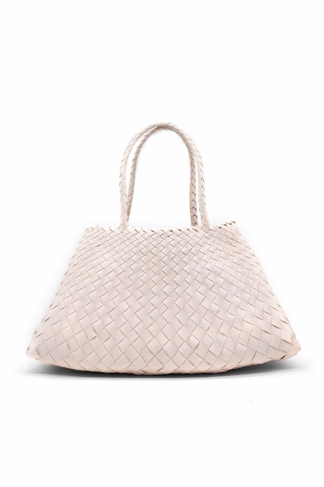 Dragon Diffusion-Santa croce big sand woven leather bag handmade-dgallerystore