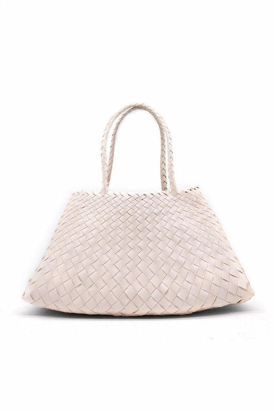Dragon Diffusion-Santa croce big sand woven leather bag handmade-dgallerystore