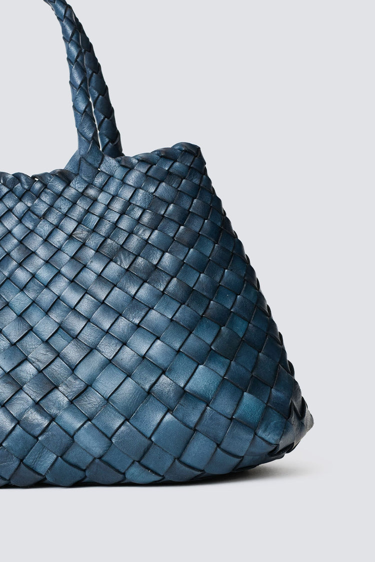 Dragon Diffusion-Santa croce small bag woven navy-dgallerystore
