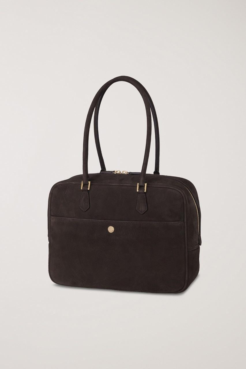 Dunst-Classic 28 suede bag deep brown-dgallerystore