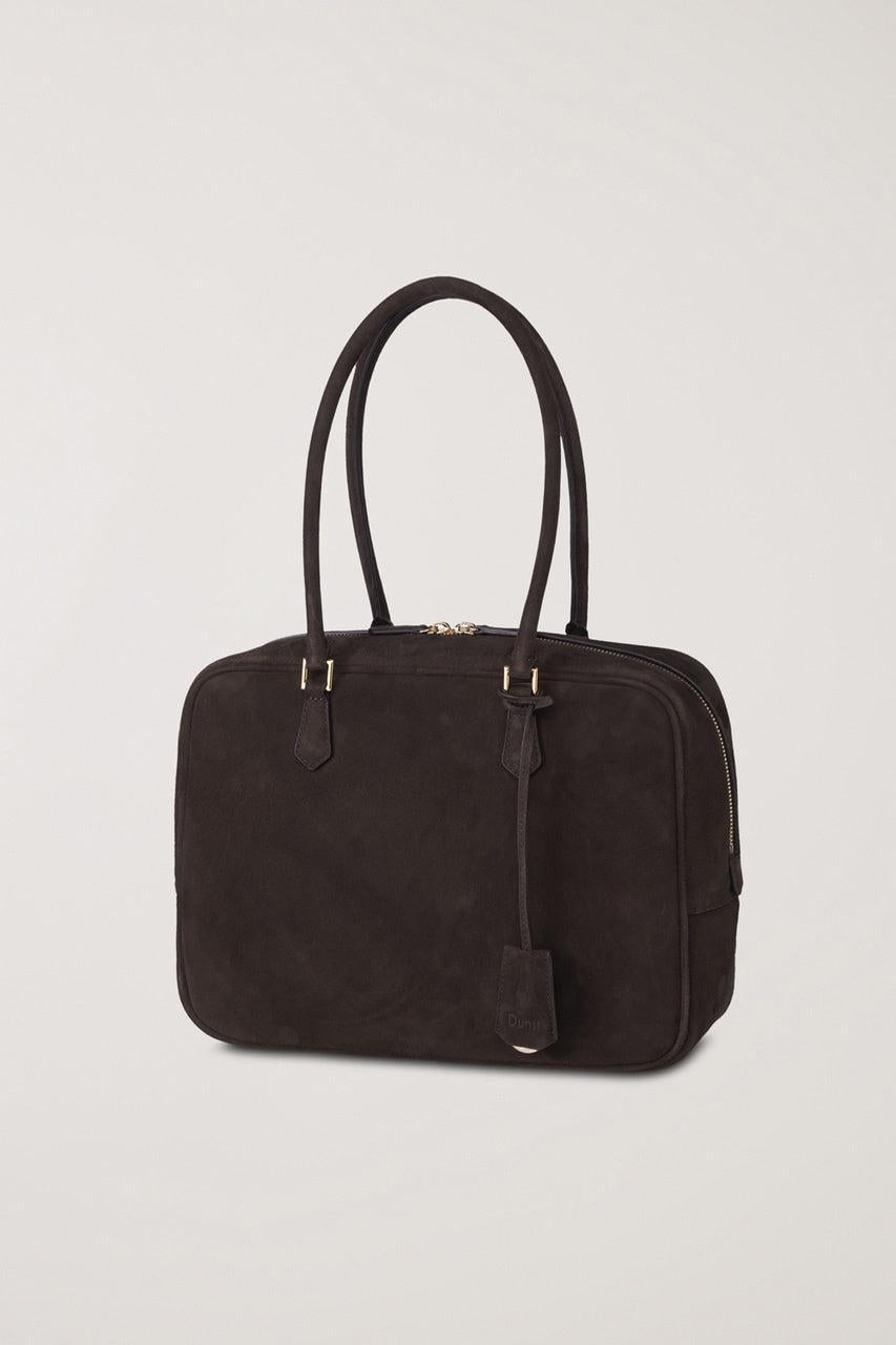 Dunst-Classic 28 suede bag deep brown-dgallerystore