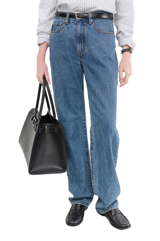 Dunst-Essential straight full length jeans classic blue-dgallerystore