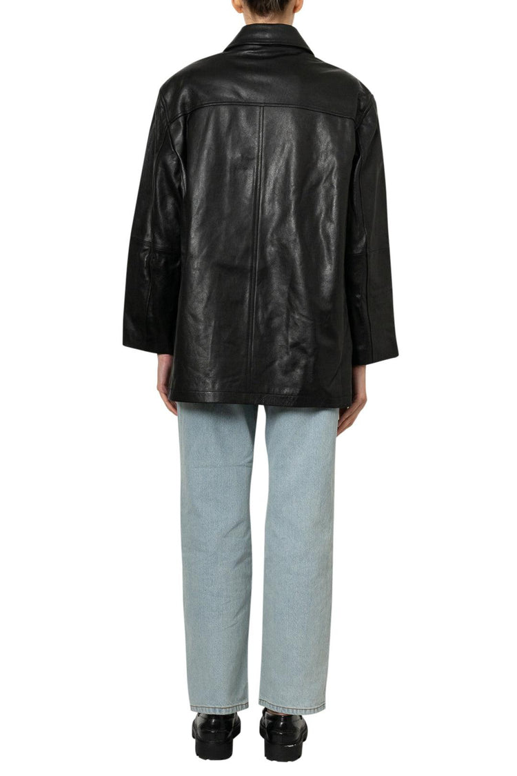 Dunst-Leather Half Jacket-UDJA4C109BK-dgallerystore