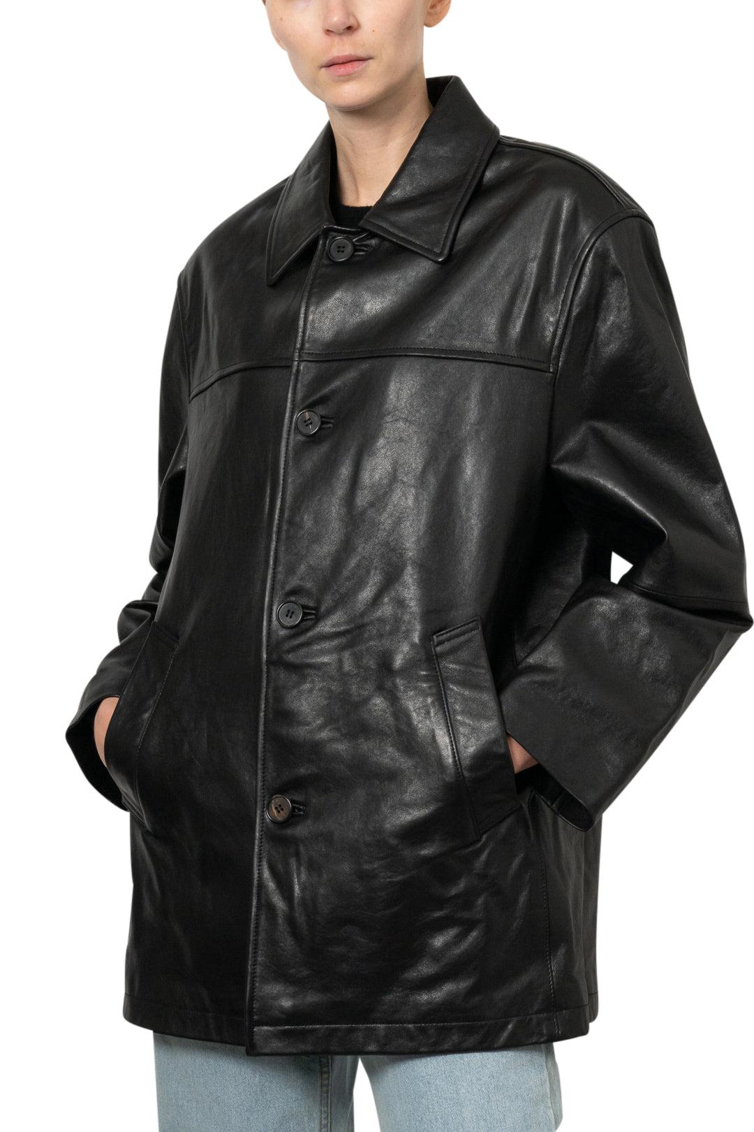 Dunst-Leather Half Jacket-UDJA4C109BK-dgallerystore