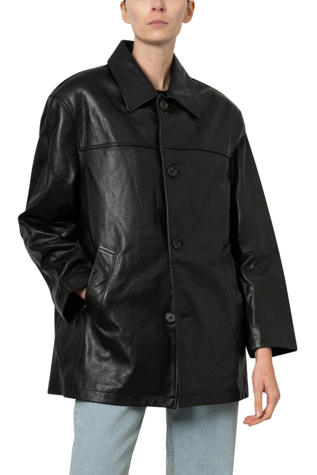 Dunst-Leather Half Jacket-UDJA4C109BK-dgallerystore