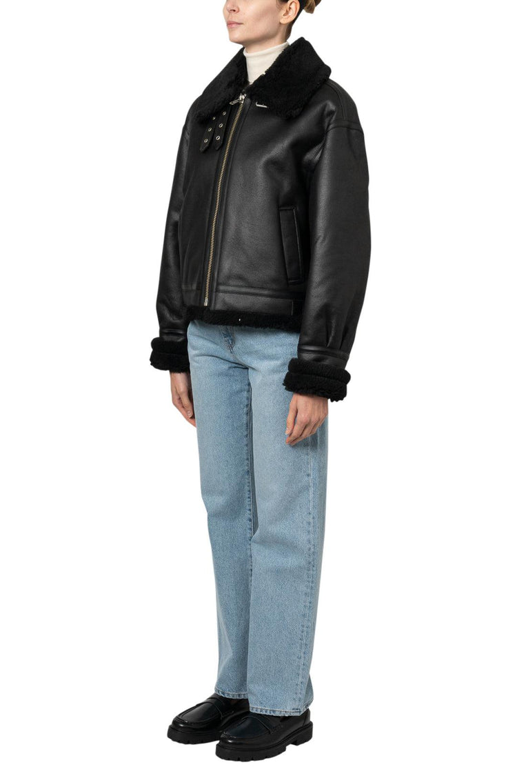 Dunst-Loose Fit Line Shearling Jacket-dgallerystore