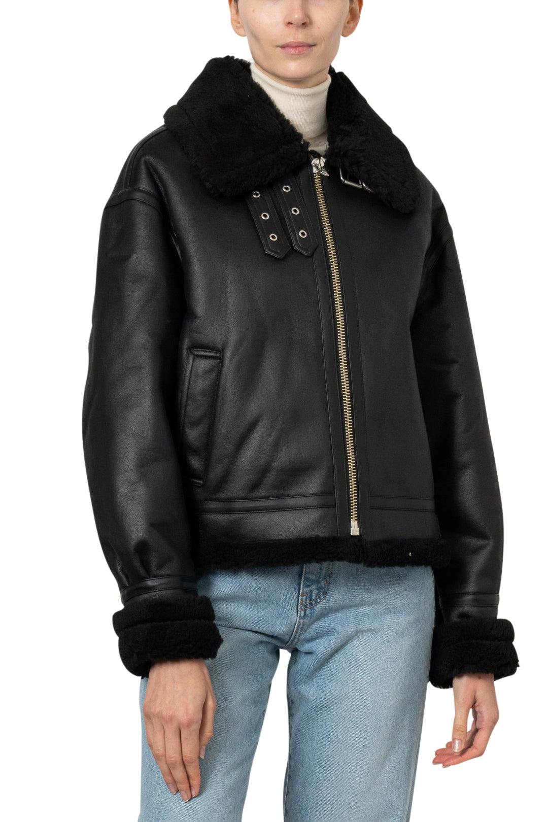 Dunst-Loose Fit Line Shearling Jacket-dgallerystore