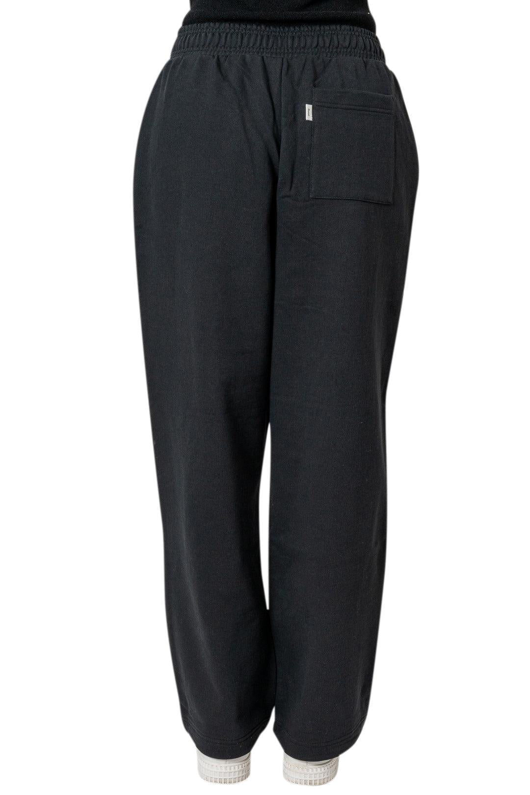 Dunst-Unisex Leather Logo Wide Sweat Pants-dgallerystore