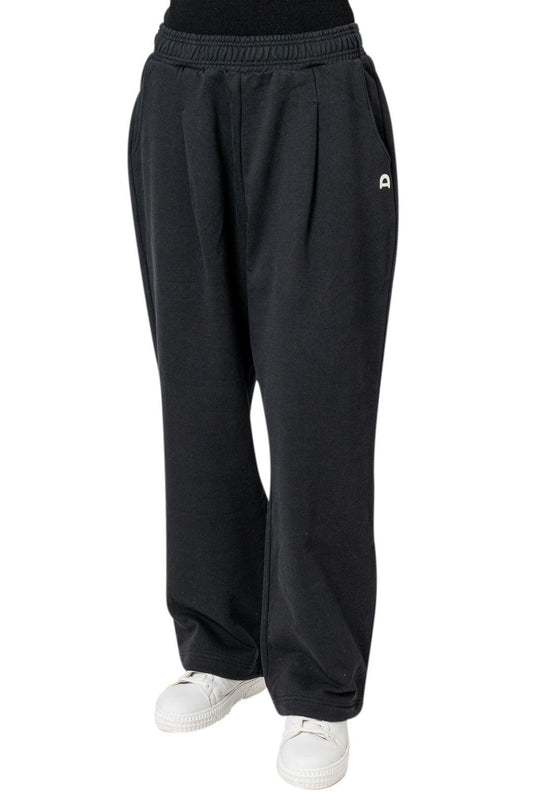 Dunst-Unisex Leather Logo Wide Sweat Pants-dgallerystore