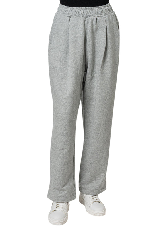 Dunst-Unisex Leather Logo Wide Sweat Pants-dgallerystore