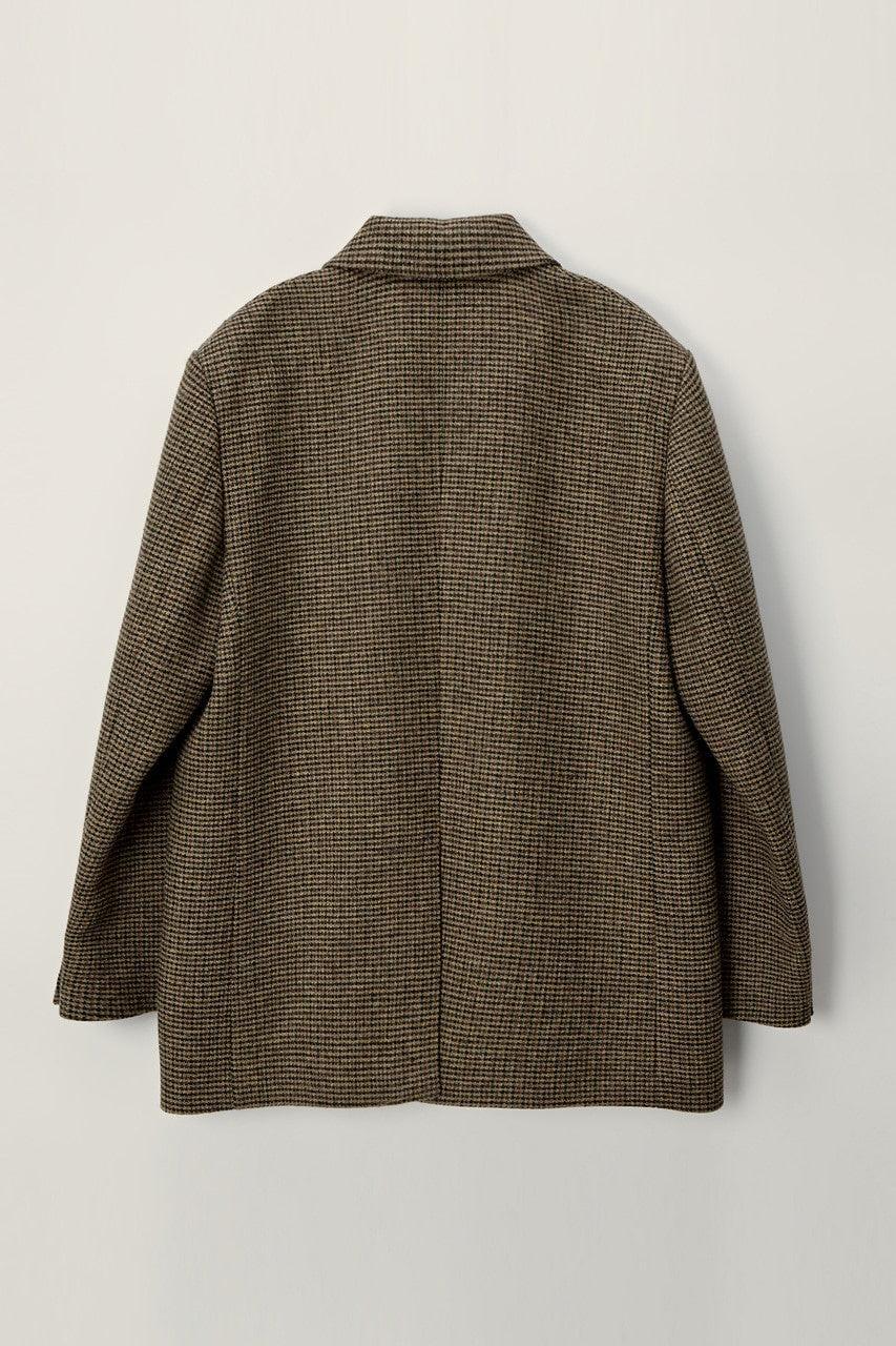 Dunst-Unisex classic 2 button wool blazer brown check-dgallerystore