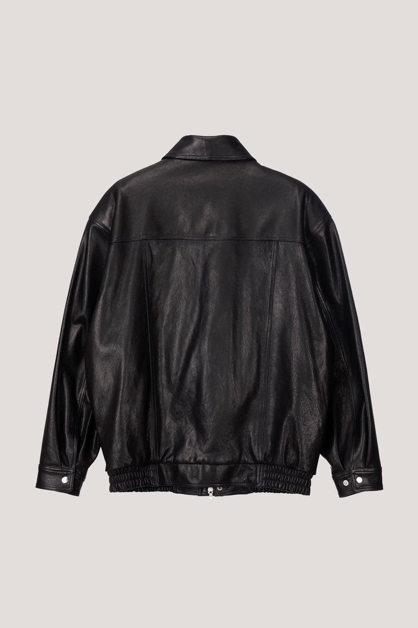 Dunst-Unisex oversized vintage leather blouson black-dgallerystore