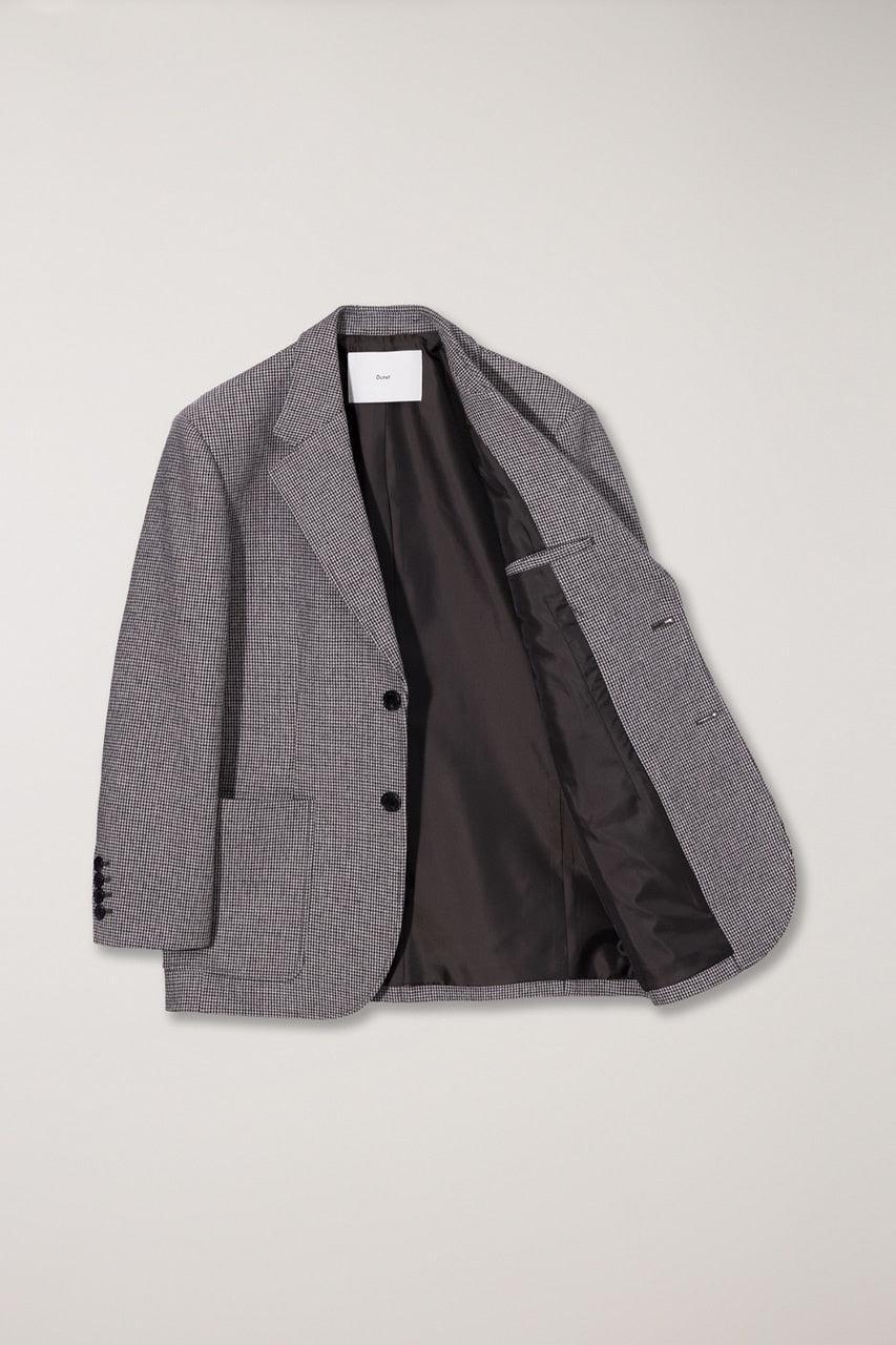 Dunst-Unisex oversized wool blazer brown check-dgallerystore