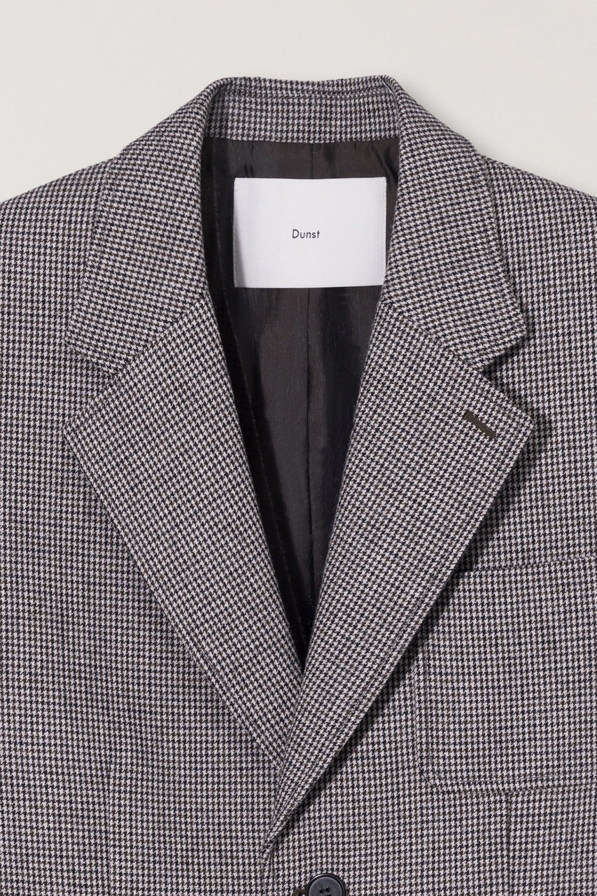 Dunst-Unisex oversized wool blazer brown check-dgallerystore
