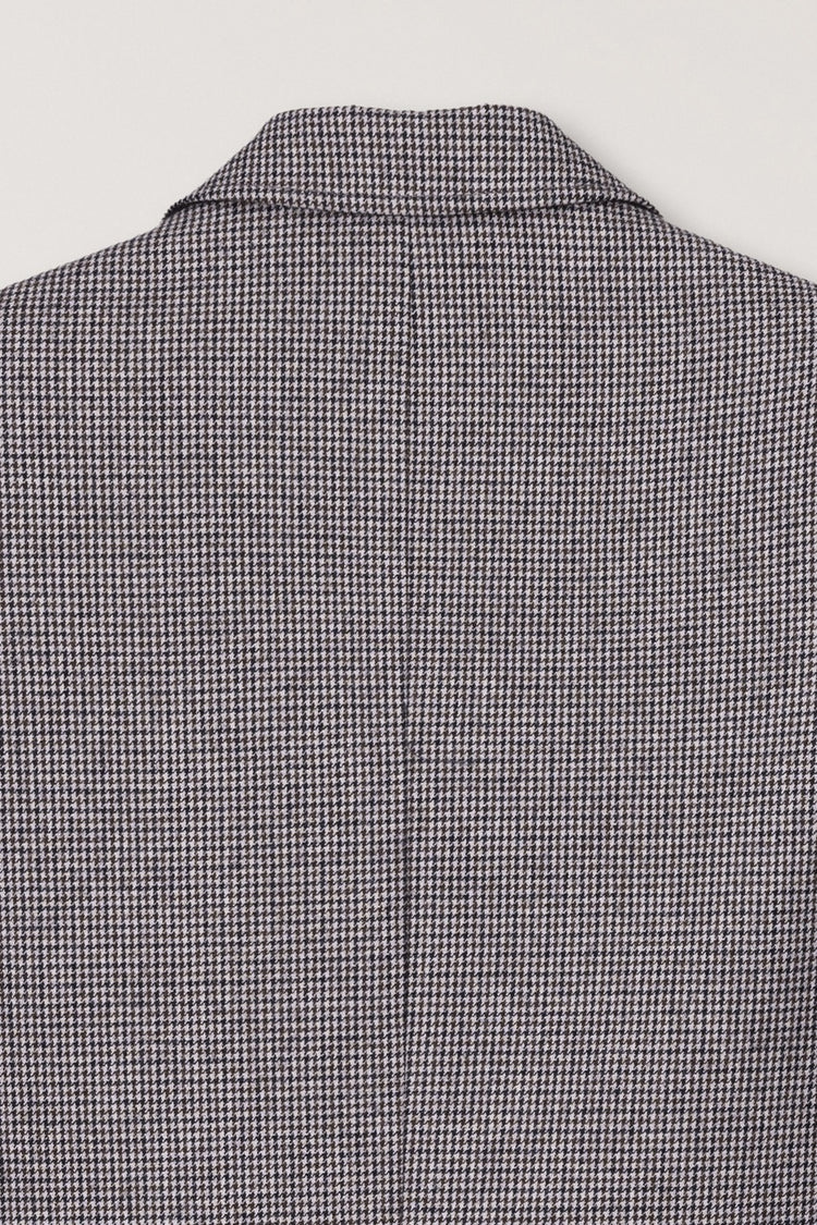 Dunst-Unisex oversized wool blazer brown check-dgallerystore