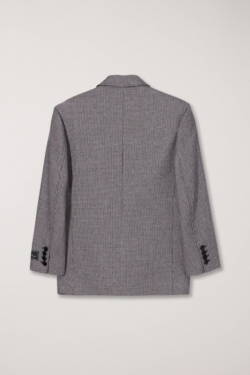 Dunst-Unisex oversized wool blazer brown check-dgallerystore