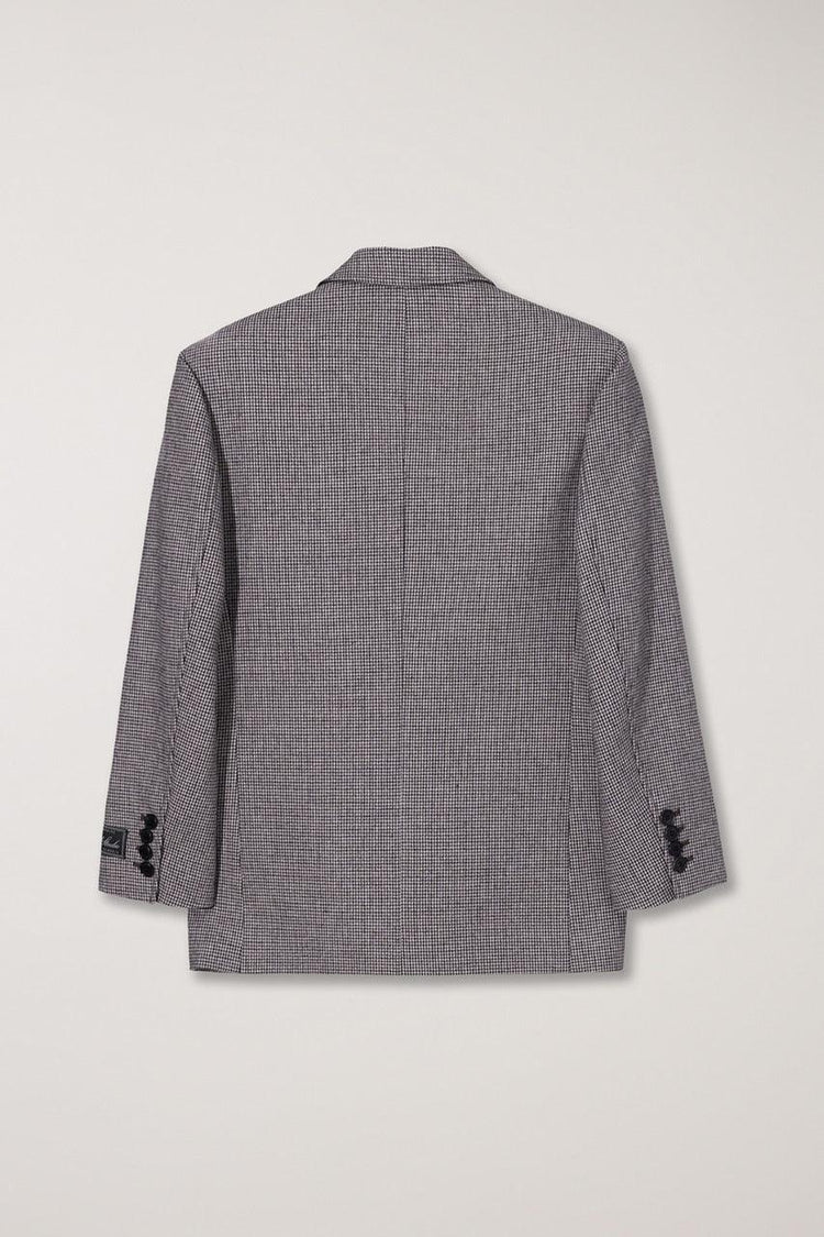 Dunst-Unisex oversized wool blazer brown check-dgallerystore
