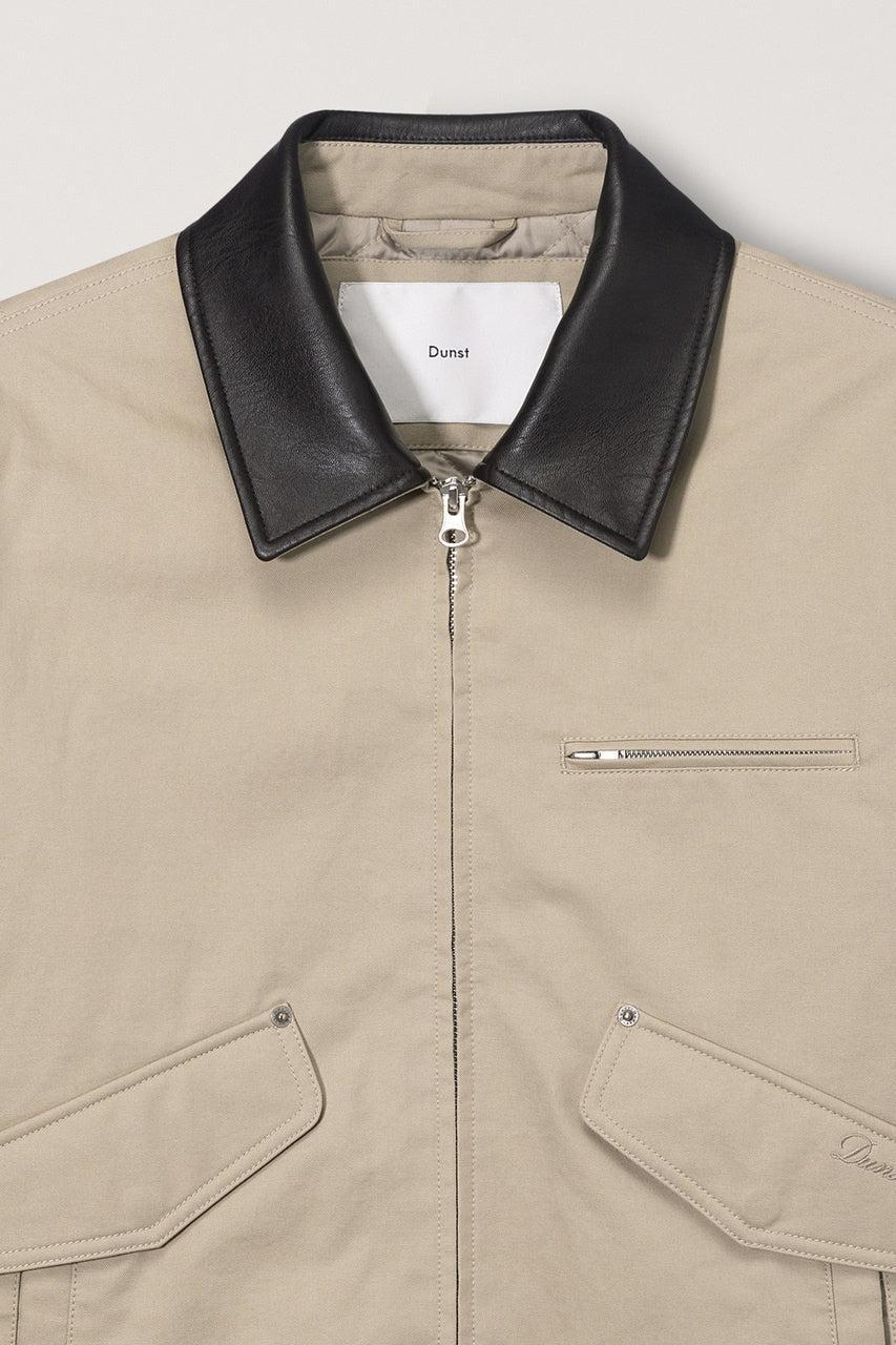 Dunst-Unisex vintage padded work jacket beige-dgallerystore