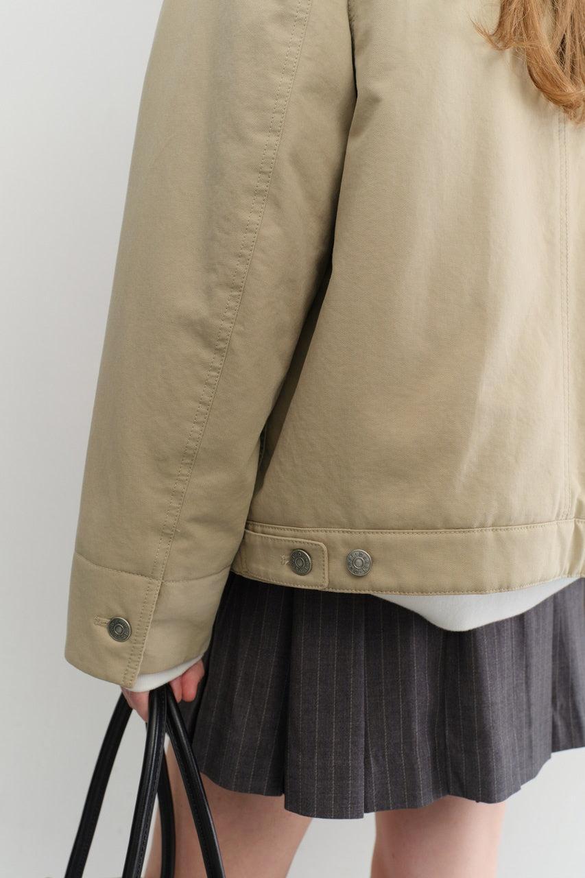 Dunst-Unisex vintage padded work jacket beige-dgallerystore