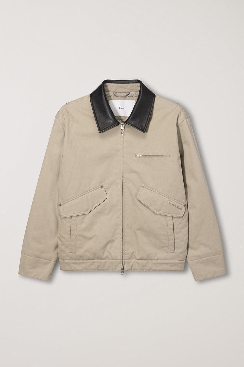Dunst-Unisex vintage padded work jacket beige-dgallerystore