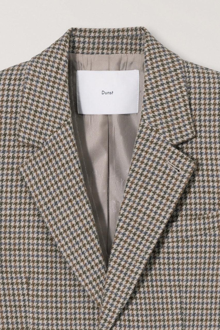 Dunst-Unisex vintage tailored wool blazer beige check-dgallerystore