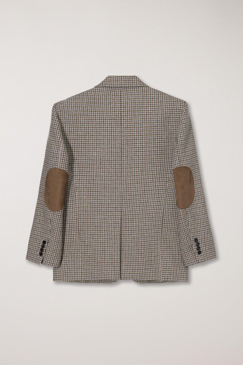 Dunst-Unisex vintage tailored wool blazer beige check-dgallerystore