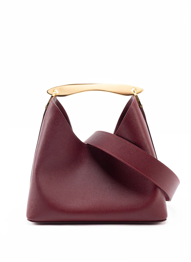 Elleme-Boomerang Caviar Leather Burgundy-dgallerystore