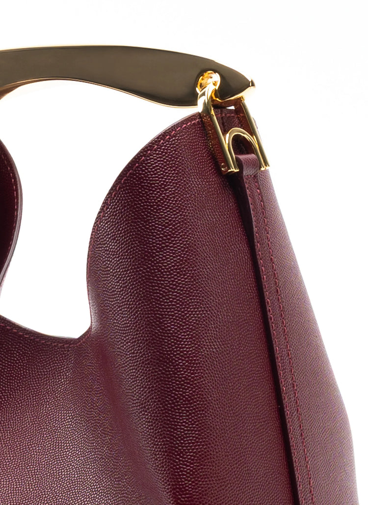 Elleme-Boomerang Caviar Leather Burgundy-dgallerystore