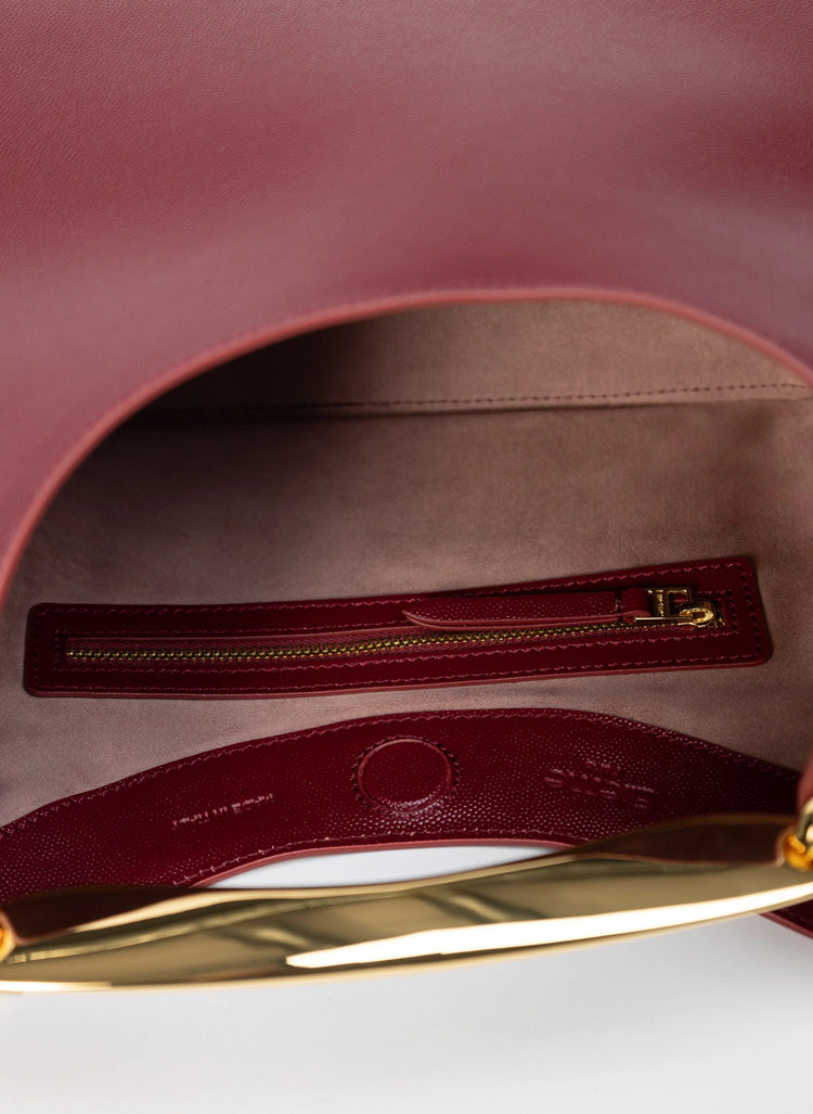 Elleme-Boomerang Caviar Leather Burgundy-dgallerystore