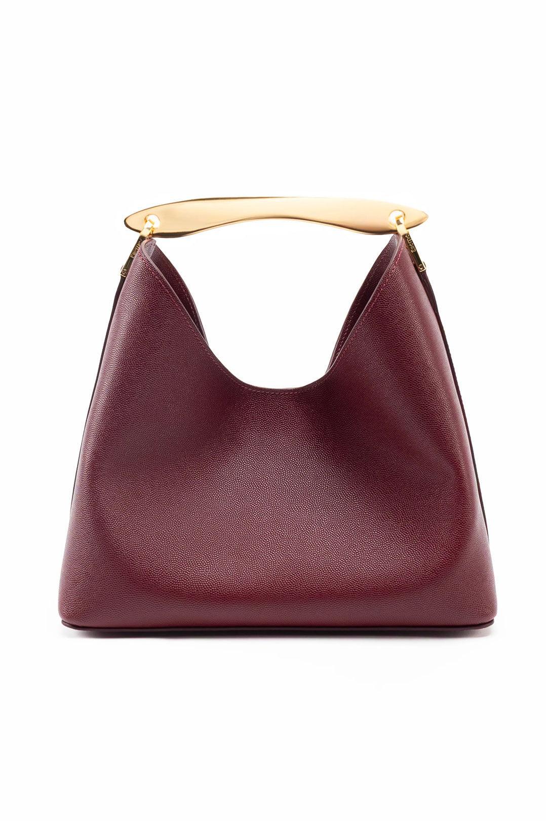 Elleme-Boomerang Caviar Leather Burgundy-dgallerystore