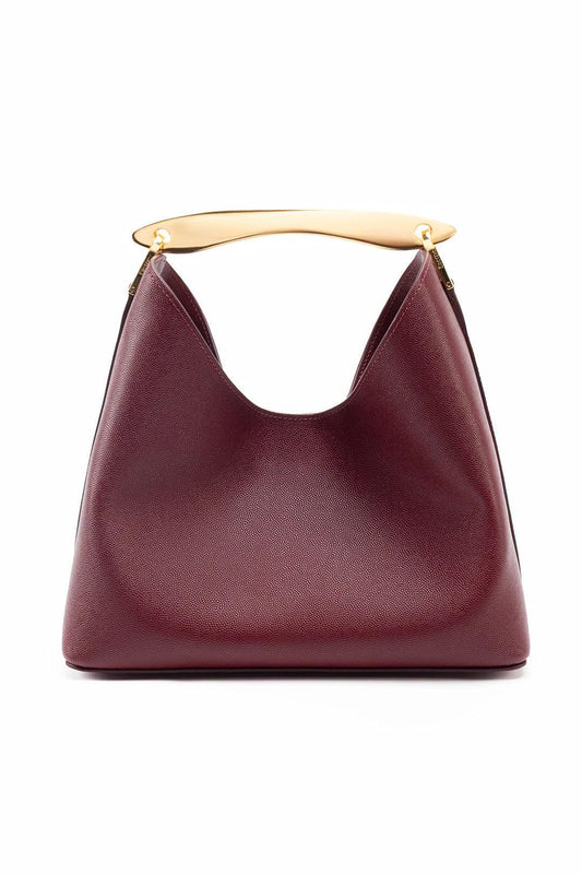Elleme-Boomerang Caviar Leather Burgundy-dgallerystore