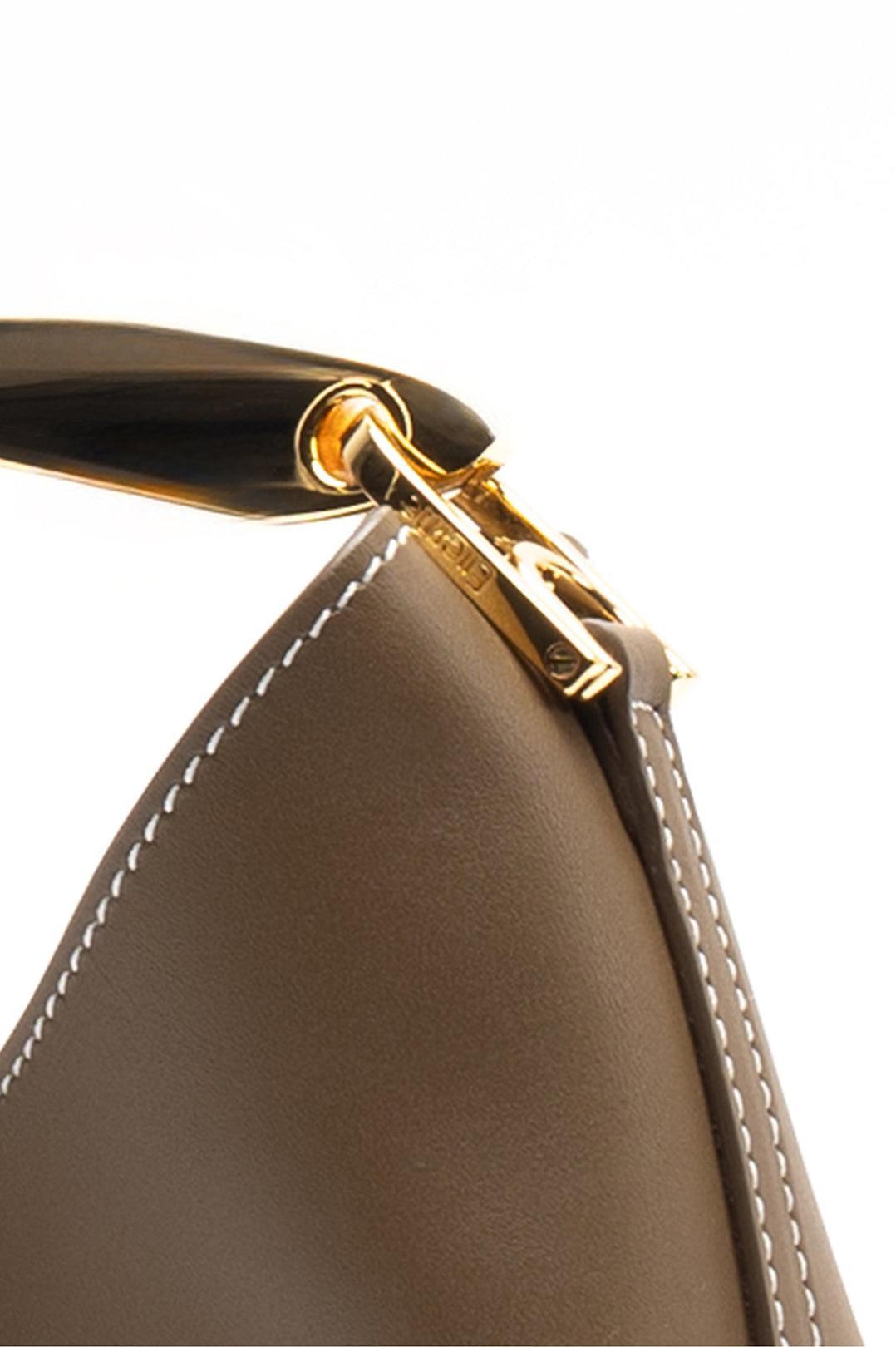 Elleme-Boomerang leather rock white stitches-dgallerystore