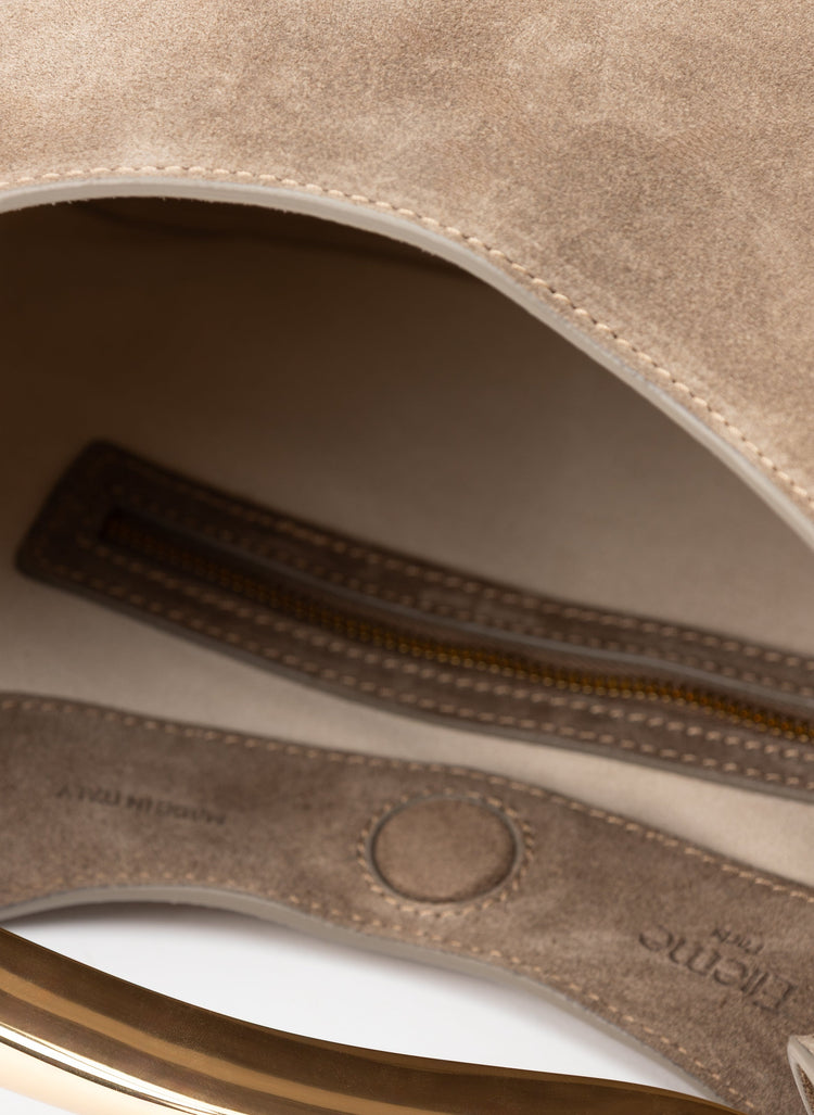 Elleme-Boomerang suede taupe-dgallerystore