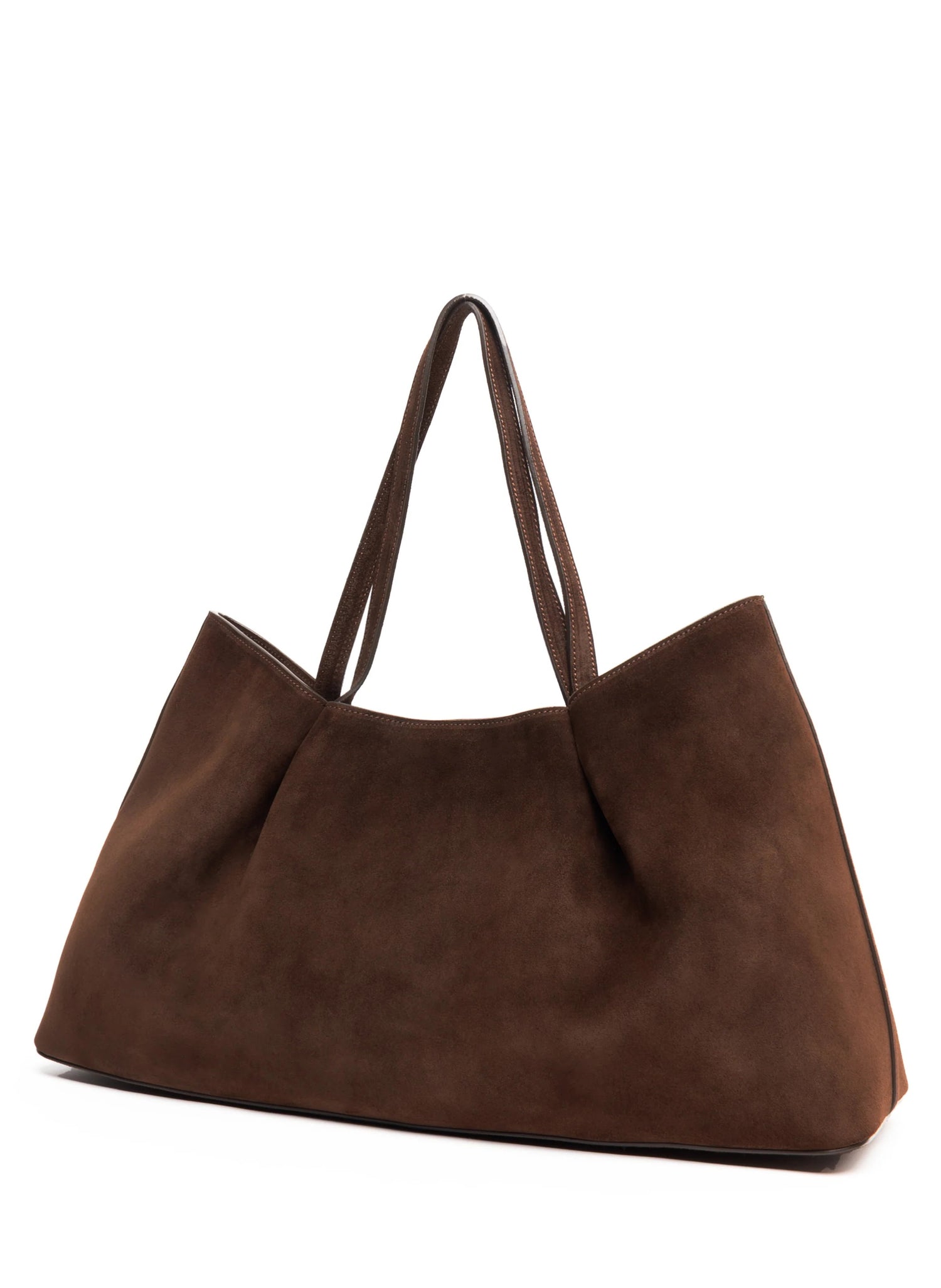 Elleme-Dimple Tote Suede Brownie-dgallerystore