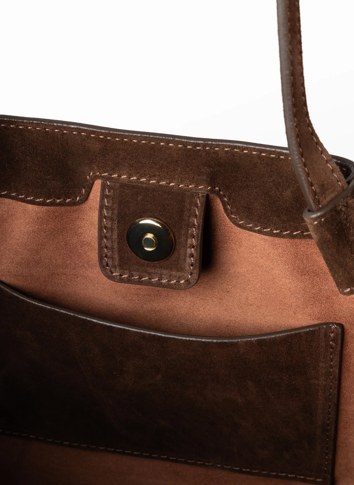 Elleme-Dimple Tote Suede Brownie-dgallerystore
