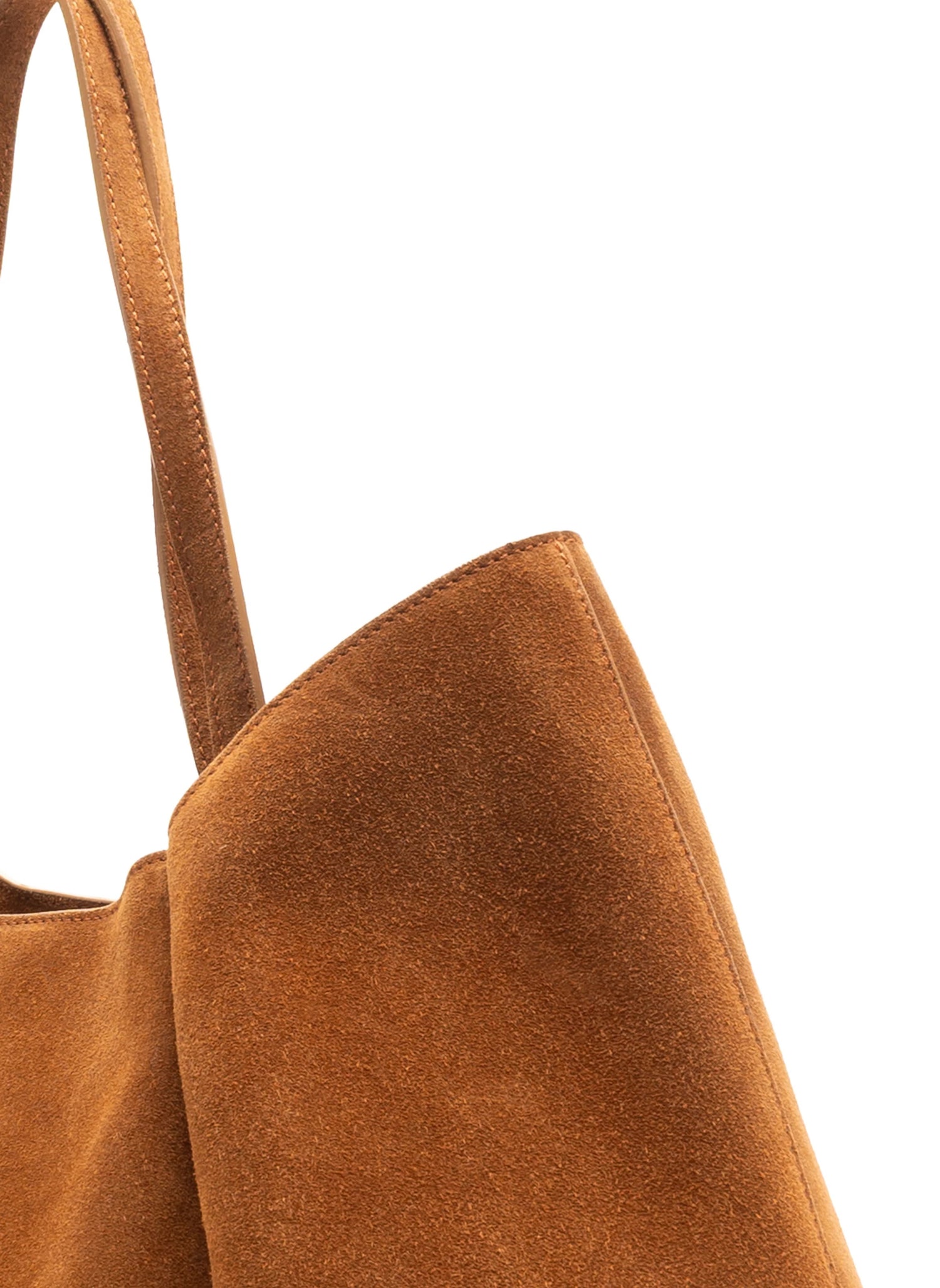 Elleme-Dimple tote suede cognac-dgallerystore