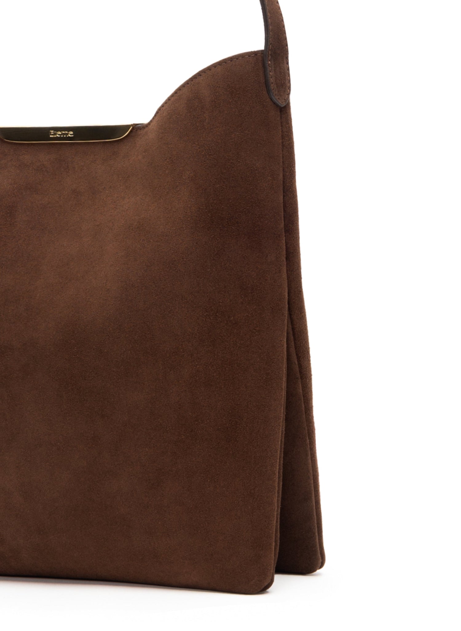 Elleme-Gemini suede brownie - gold-dgallerystore